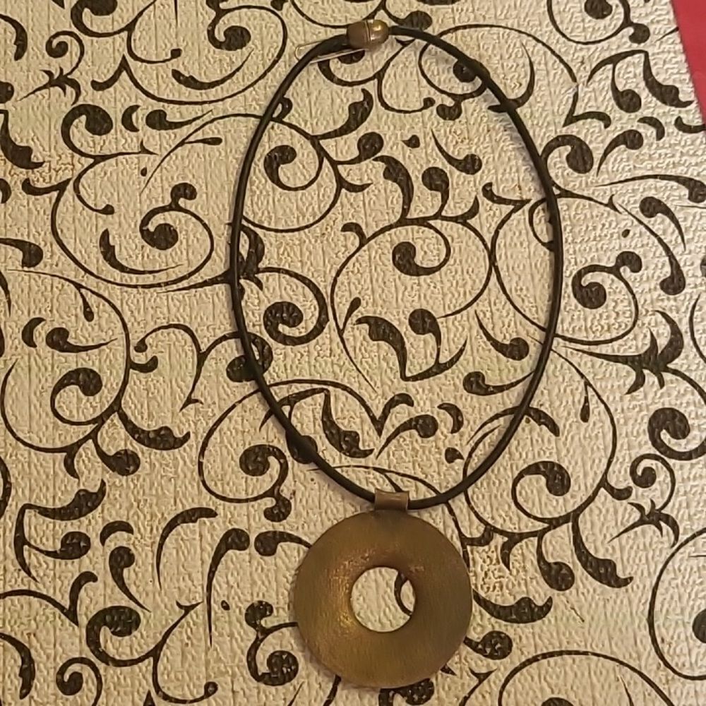 Metal Disc Necklace